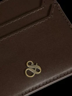 Online Scotch & Soda LEATHER CARDHOLDER Chocolate