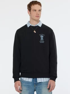 Discount Scotch & Soda Left chest artwork sweatshirt
