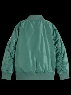 Best Scotch & Soda LIGHT WEIGHT PADDED OVERSIZED BOMBER JACKET WisdomGreen