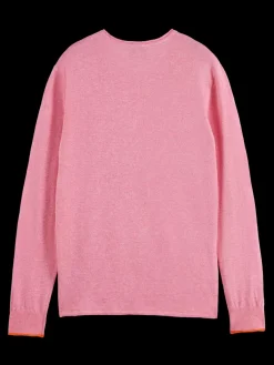 Outlet Scotch & Soda Linen cotton blend crew neck