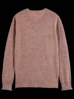 Outlet Scotch & Soda Linen cotton blend crew neck
