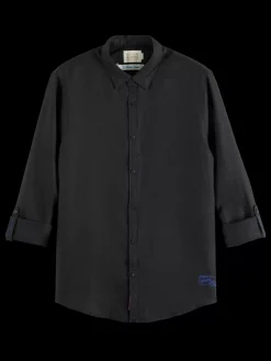 Hot Scotch & Soda Linen shirt with roll-up