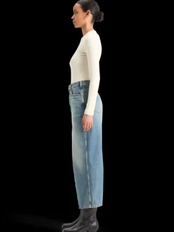 Best Scotch & Soda Long vintage washed denim skirt with front split FriscoNights