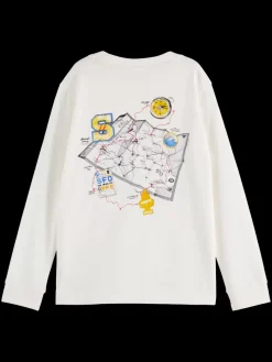 Hot Scotch & Soda LONG-SLEEVED ARTWORK T-SHIRT Swan