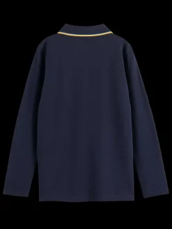 Fashion Scotch & Soda LONG-SLEEVED POLO WITH TIPPING