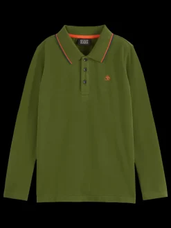 Fashion Scotch & Soda LONG-SLEEVED POLO WITH TIPPING
