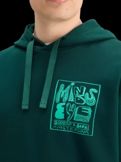 Hot Scotch & Soda LOOSE FIT ARTWORK HOODIE CypressGreen