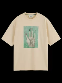 Online Scotch & Soda LOOSE FIT EMBASSY OF THE FREE MIND ARTWORK T-SHIRT