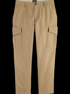Discount Scotch & Soda Loose tapered cotton-twill cargo pant DesertSand