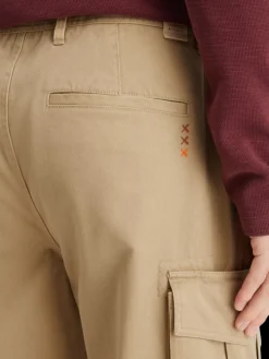 Discount Scotch & Soda Loose tapered cotton-twill cargo pant DesertSand