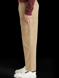 Discount Scotch & Soda Loose tapered cotton-twill cargo pant DesertSand