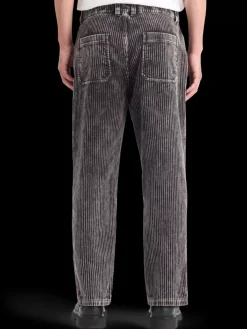 Fashion Scotch & Soda LOOSE TAPERED PLEATED WASHED CORDUROY CHINO Black