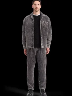 Fashion Scotch & Soda LOOSE TAPERED PLEATED WASHED CORDUROY CHINO Black