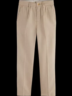 Outlet Scotch & Soda Loose-tapered-fit - cotton linen twill jogger Seastone