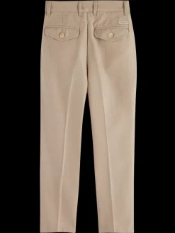 Outlet Scotch & Soda Loose-tapered-fit - cotton linen twill jogger Seastone