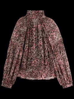 Hot Scotch & Soda LUREX TOP WITH BOW NECK