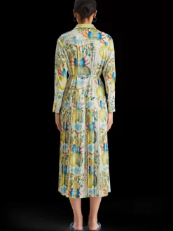 Clearance Scotch & Soda MAXI PLEATED DRESS EMBASSY OF THE FREE MIND PRINT EmbassyTreeAOP