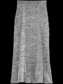 Discount Scotch & Soda Maxi ribbed knitted skirt Black