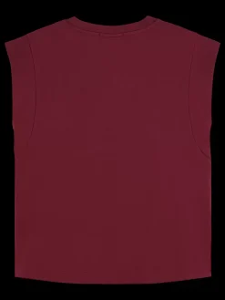 Best Scotch & Soda Mercerised t-shirt with shoulder detail Bordeaux