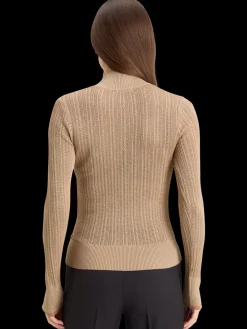 Sale Scotch & Soda METALLIC POINTELLE FITTED PULLOVER Gold