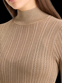 Sale Scotch & Soda METALLIC POINTELLE FITTED PULLOVER Gold