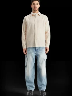 Discount Scotch & Soda Micro dobby check shirt Parchment