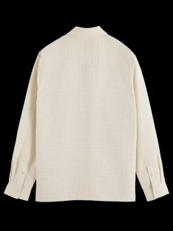 Discount Scotch & Soda Micro dobby check shirt Parchment