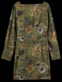 Sale Scotch & Soda Mini viscose jacquard wrap dress PoetryTapestryMilitary