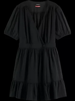 Discount Scotch & Soda Mini wrap dress EveningBlack