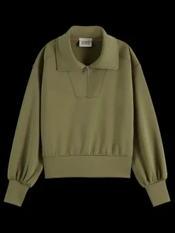 Discount Scotch & Soda MODAL UTILITY SWEATSHIRT WashedMilitary