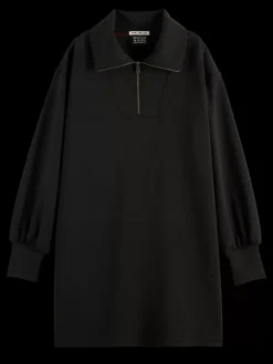 Fashion Scotch & Soda MODAL UTILITY ZIP UP DRESS EveningBlack
