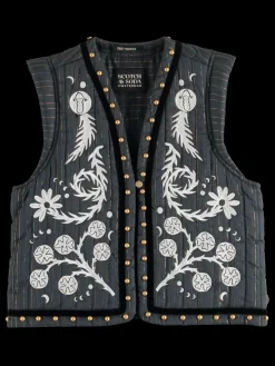 Hot Scotch & Soda MYSTIC EMBROIDERY GILET Vinyl