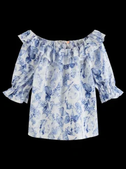 Best Scotch & Soda OFF SHOULDER TOP WITH RUFFLES