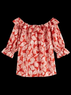 Best Scotch & Soda OFF SHOULDER TOP WITH RUFFLES