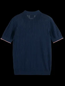 Clearance Scotch & Soda Openwork polo Navy