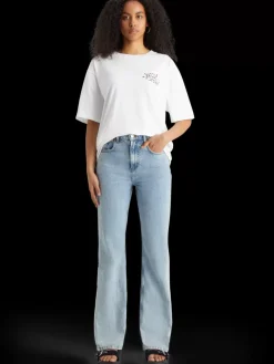 Discount Scotch & Soda Oversized fit t-shirt with front and back artwork White