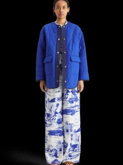 Outlet Scotch & Soda Oversized onion quilt liner jacket ElectricBlue