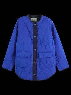 Outlet Scotch & Soda Oversized onion quilt liner jacket ElectricBlue