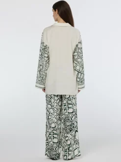 Online Scotch & Soda Oversized Placed Print Shirt NieuwAmsterdamCitySoftIce
