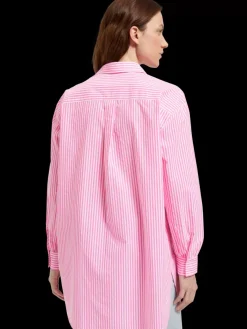 Fashion Scotch & Soda OVERSIZED POPLIN SHIRT IN FLUO PINK /WHITE STRIPE ComboS