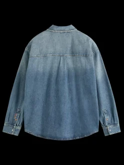 Outlet Scotch & Soda Oversized washed denim shirt - frisco nights FriscoNights