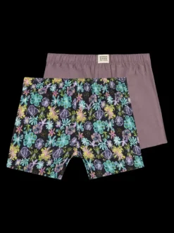 Fashion Scotch & Soda 2PK MENS COTTON WOVEN BOXER BRIEF UNDERWEAR
