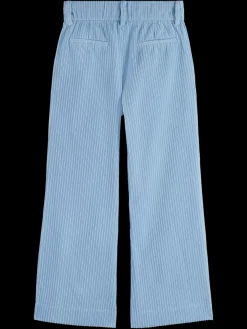 Hot Scotch & Soda PLEATED WIDE LEG CORDUROY PANTS PacificBlue
