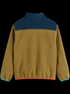 New Scotch & Soda POLAR FLEECE ZIP-THROUGH JACKET Night/JournalSandColourblock