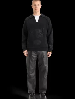 Sale Scotch & Soda POLO LONG SLEEVES  DROPPED SHOULDER SWEATER Black
