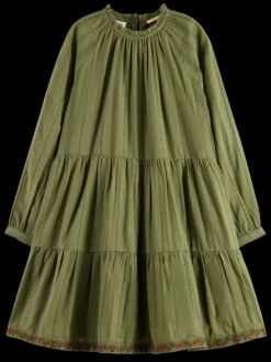 Sale Scotch & Soda PRETTY COTTON EASY DRESS WITH LUREX DETAILS NewMilitary