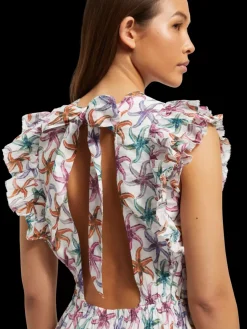 Discount Scotch & Soda PRINTED MAXI COTTON VOILE DRESS Starfish