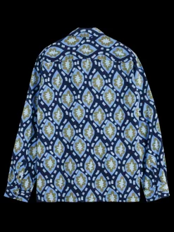 Outlet Scotch & Soda Printed seersucker shirt