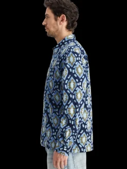 Outlet Scotch & Soda Printed seersucker shirt