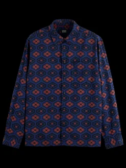 Outlet Scotch & Soda Printed seersucker shirt